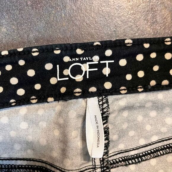 LOFT Modern Straight Polka Dot Pants Size 24 00 P - Picture 5 of 10